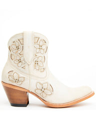 Women's Lily Floral Embroidered Western Fashion Booties - Round Toe