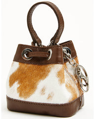 Aurora Mini Hair-On Bucket Coin Purse Bag Charm