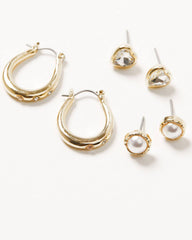Women's Western Muse Rhinestone Earring Set - 5 Piece