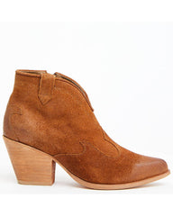Women's Jodi Suede Leather Booties - Round Toe