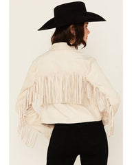 Women's Faux Suede Fringe Jacket