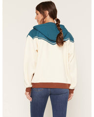 Women's Birdie Retro Embroidered Zip-Front Hoodie