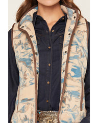 Women's Horse Print Polar Fleece Vest