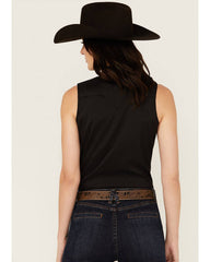 Women's Vented Back Yoke Sleeveless Performance Stretch Riding Shirt