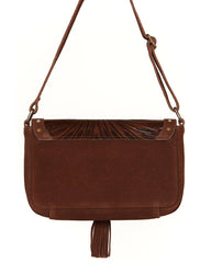 Women's Sable Hair-On Tooled Shoulder Bag