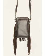 Women's Ivy Tooled Fringe Cell Phone Crossbody Bag