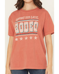Women's Support Your Local Rodeo Short Sleeve Boyfriend Graphic Tee