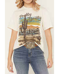 Women's Pretty Gritty Embroidered Short Sleeve Graphic Tee