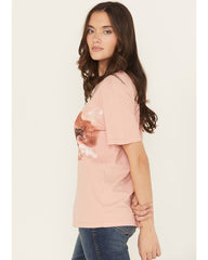 Women's Running Horses Short Sleeve Graphic Tee