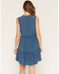 Women's Madrid Embroidered Sleeveless Mini Dress