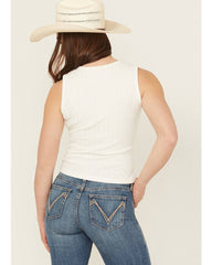 Women's Pointelle Rib Knit Tank Top