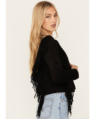 Women's Faux Suede Fringe Jacket