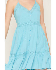 Women's Marin Lace Trim Mini Dress