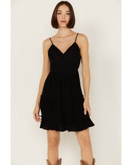 Women's Lace Bustier Mini Dress