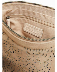 Women's Avenly Floral Perforated Suede Crossbody Bag