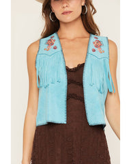 Women's Faux Suede Fringe Vest