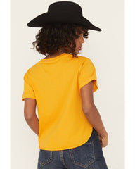 Women's Sunshine and Whiskey Short Sleeve Tie-Front Graphic Tee