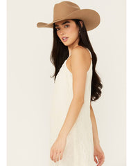 Women's Nylon Lace Mini Slip Dress