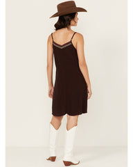 Women's Embroidered Fringe Sleeveless Mini Dress
