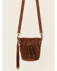 Women's Aria Suede Bucket Crossbody Bag