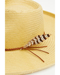 Women's Feather Straw Fashion Hat