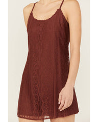 Women's Lace Slip Mini Dress