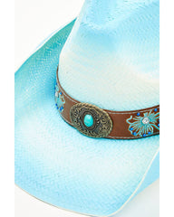 Women's Better In Blue Straw Cowboy Hat