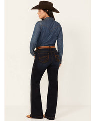 Women's Tess Mid Rise Trouser Performance Stretch Denim Jeans