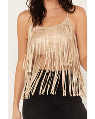Women's Cropped Fringe Tank Top
