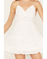 Women's Lace Crochet Mini Dress