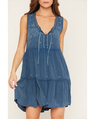 Women's Madrid Embroidered Sleeveless Mini Dress