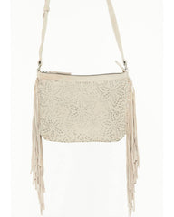 Women's Avenly Floral Perforated Suede Crossbody Bag