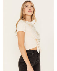 Women's Mystic Crystal Tie Front Graphic Tee