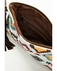 Women's Seraphina Southwestern Print Seed Beed Clutch
