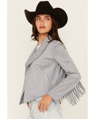 Women's Faux Suede Fringe Jacket
