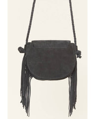 Women's Belle Embroidered Fringe Suede Crossbody Bag