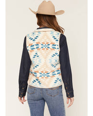Women's Southwestern Print Polar Fleece Vest