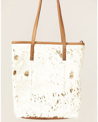 Women's Gold Foil Hair-On Tote
