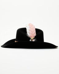 Women's Feathered Wool Felt Cowboy Hat
