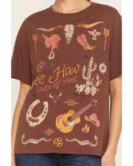 Women's Western Embroidered Short Sleeve Graphic Tee