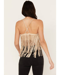 Women's Cropped Fringe Tank Top