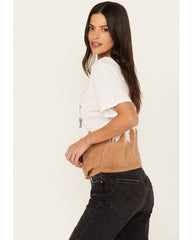 Women's Dip Dye Graphic Tie Front Tee