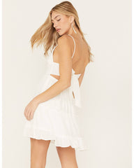 Women's Lace Crochet Mini Dress